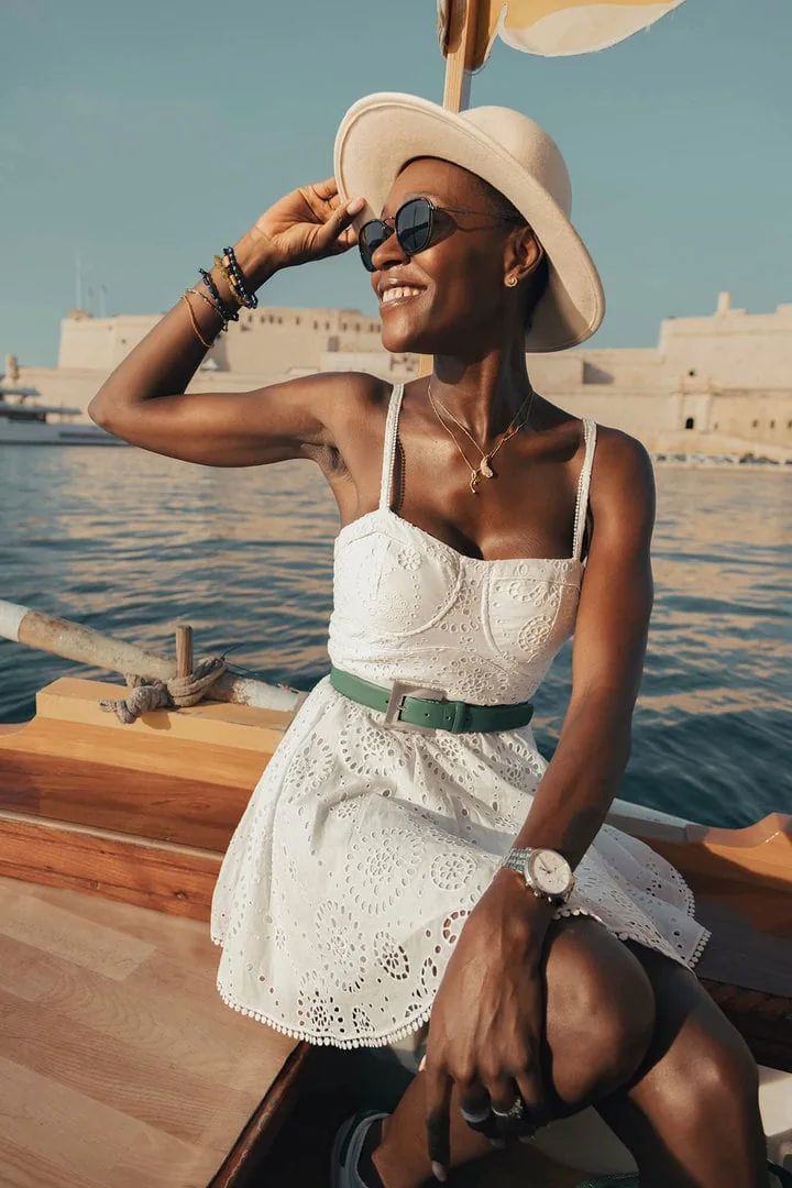 Enjoying a touristic boat ride in Malta