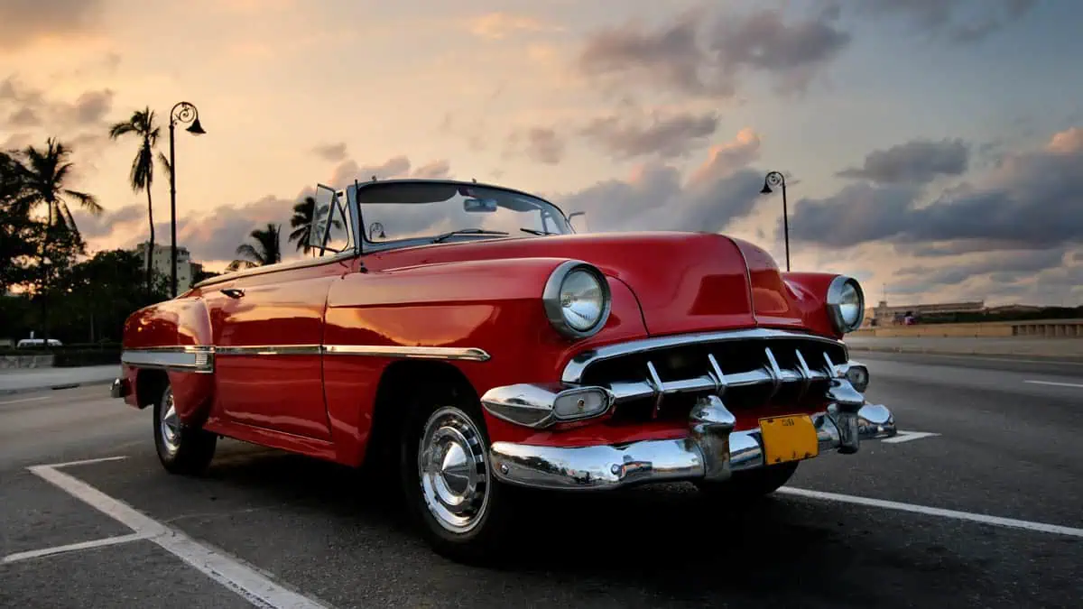 Events in Malta | Red car Havana sunset © iStock rgbspace