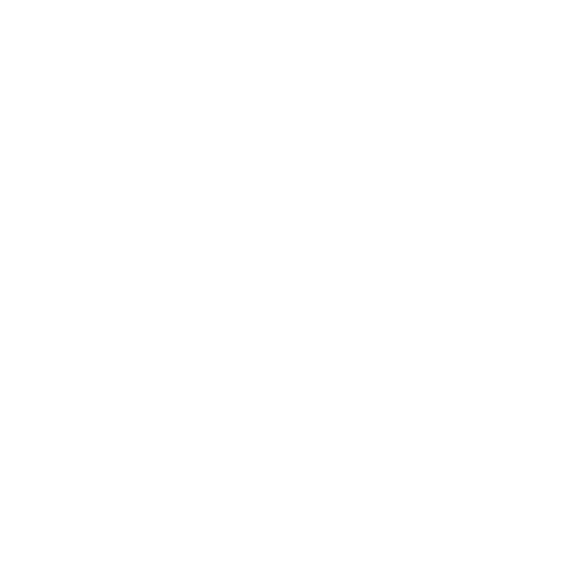 A stylized white letter "V" overlaps with parts of a white circle on a black background.